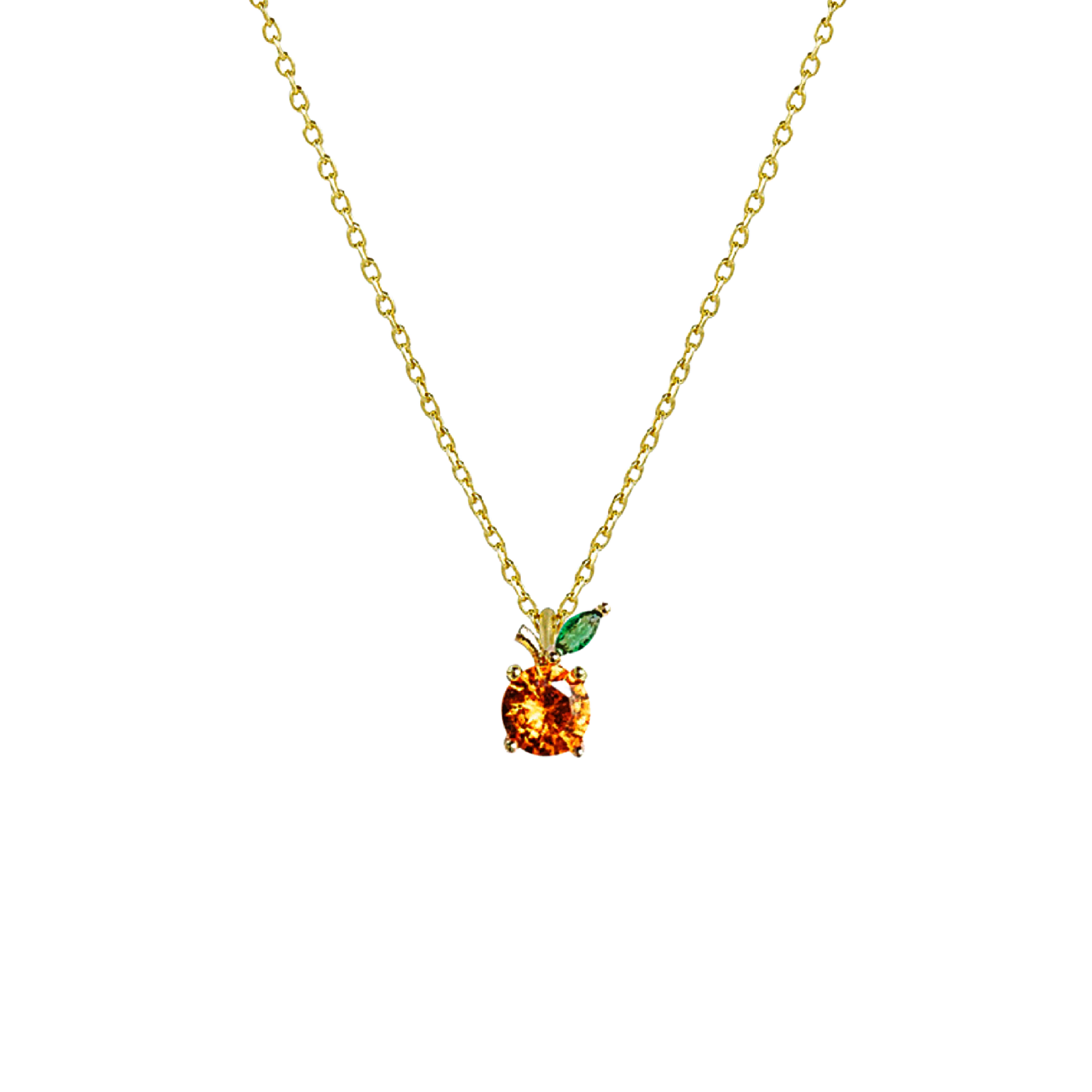Orange Charm Necklace