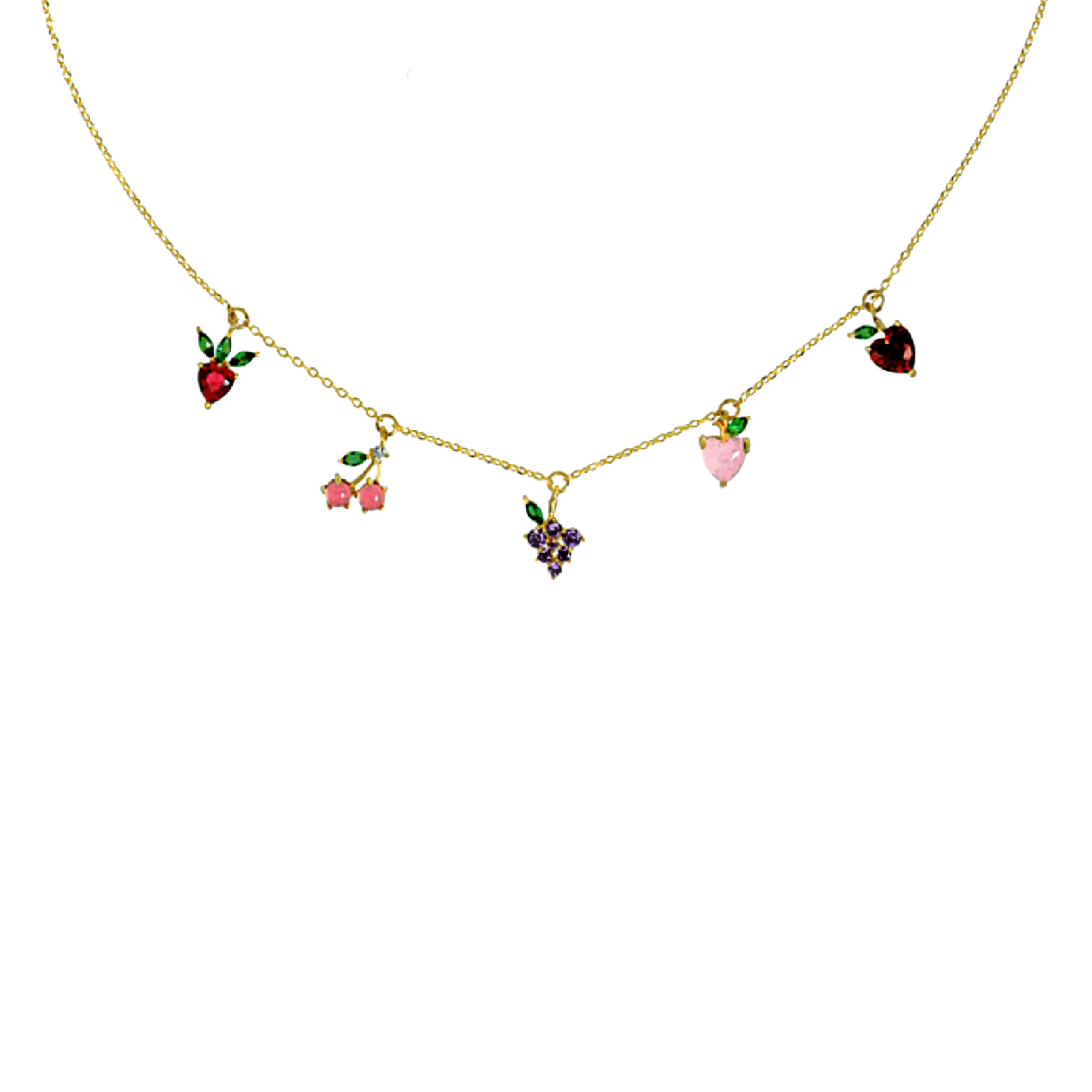 Lemon Fruit Charm Necklace