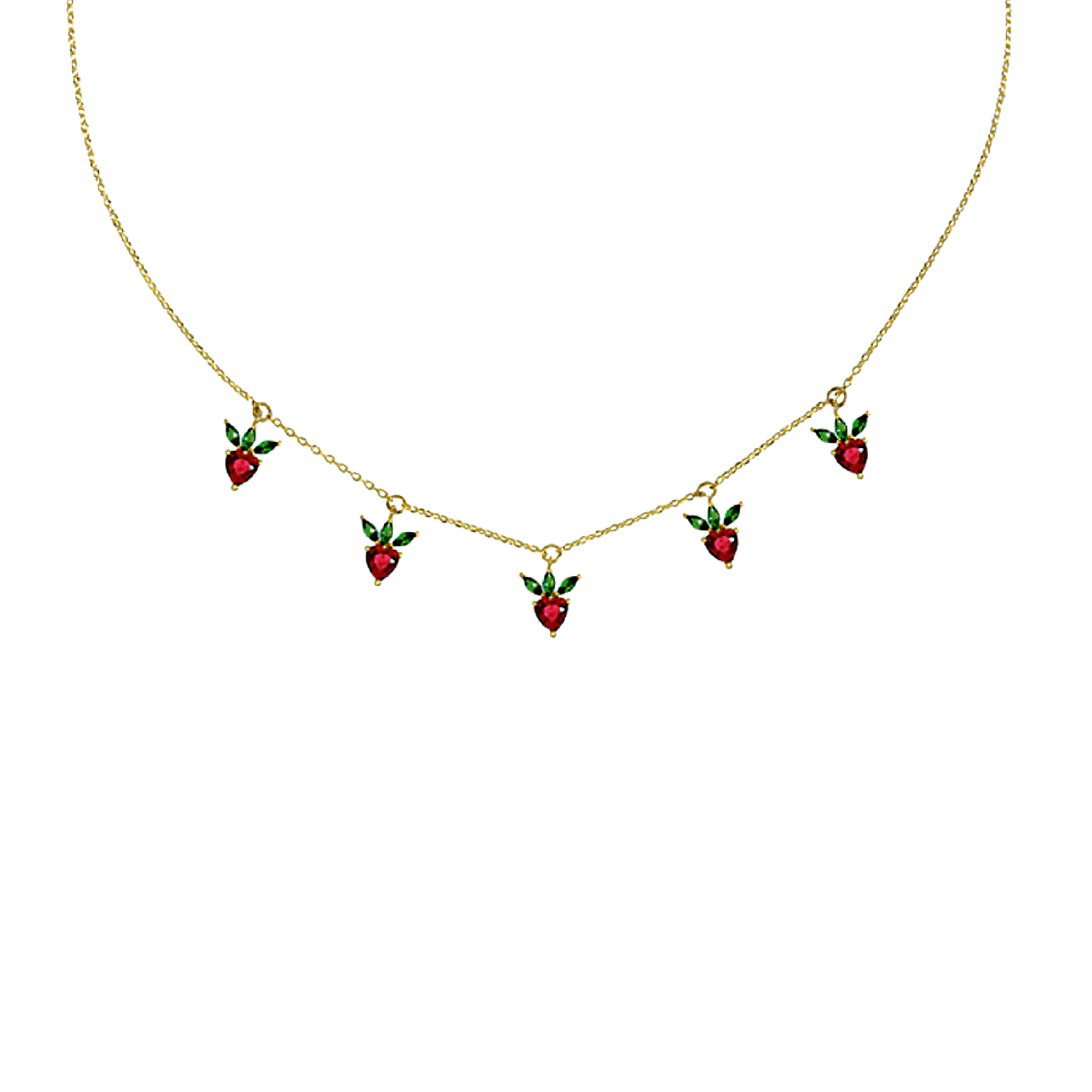 Cherry Fruit Charm Necklace