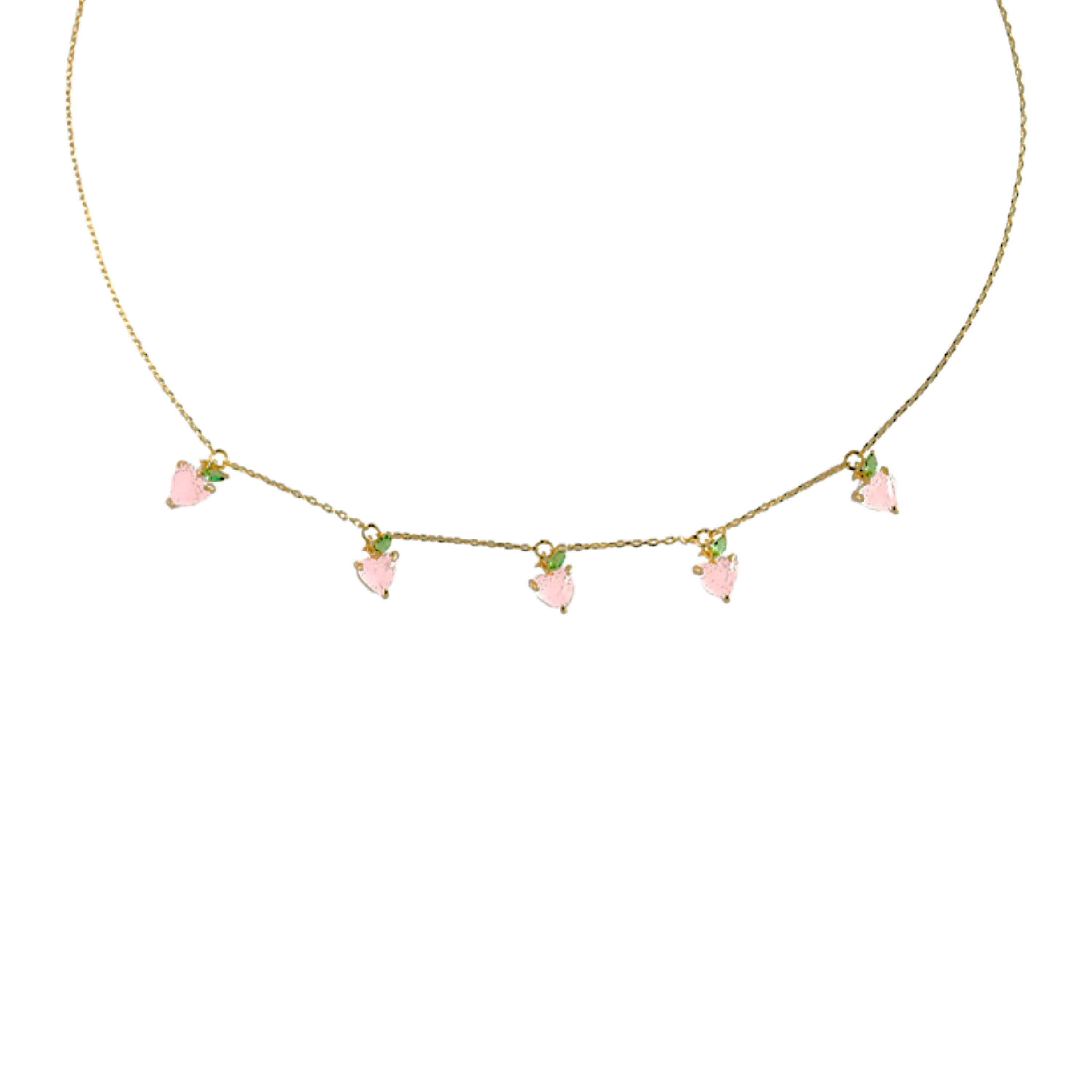 Peach Fruit Charm Necklace