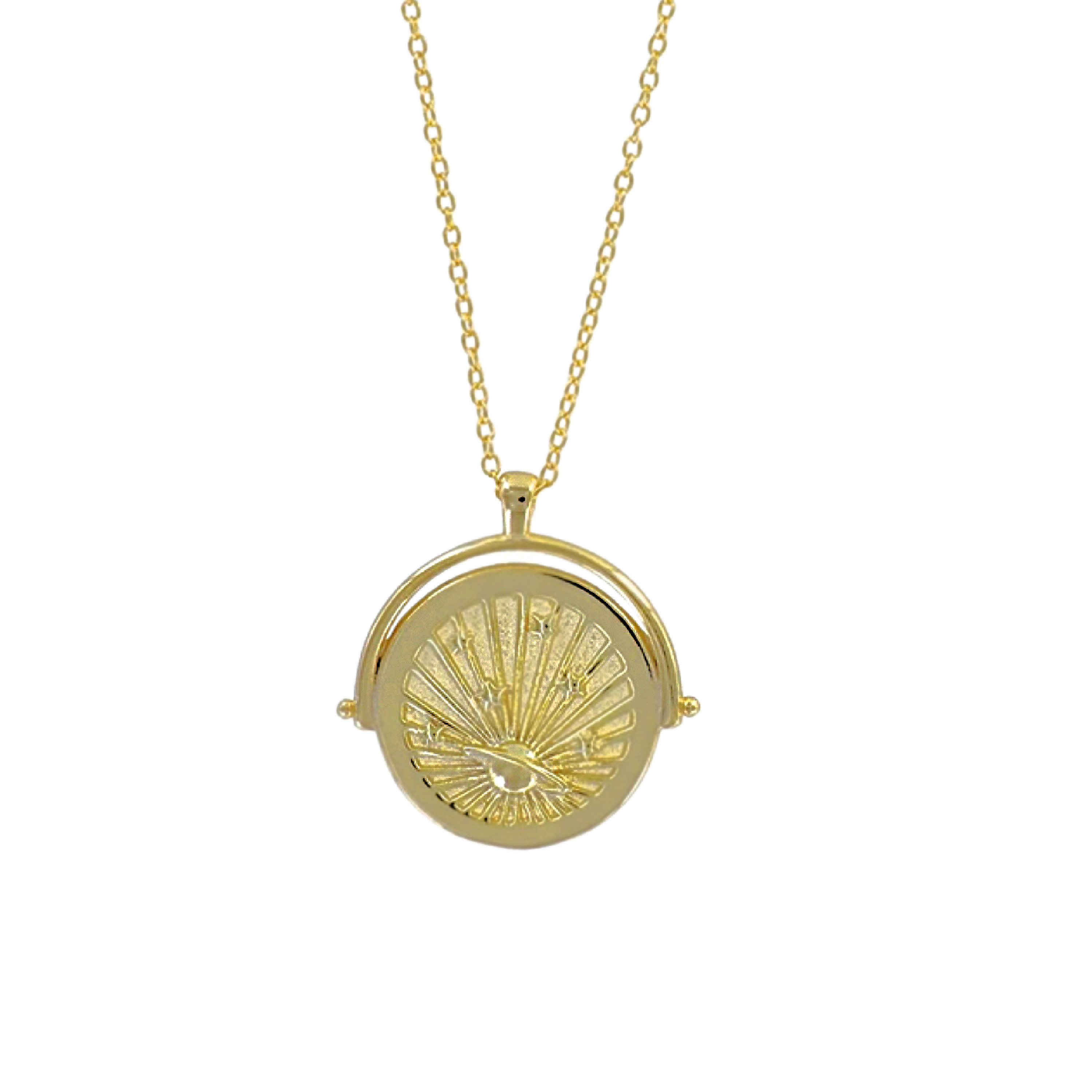 Saturn Coin Necklace