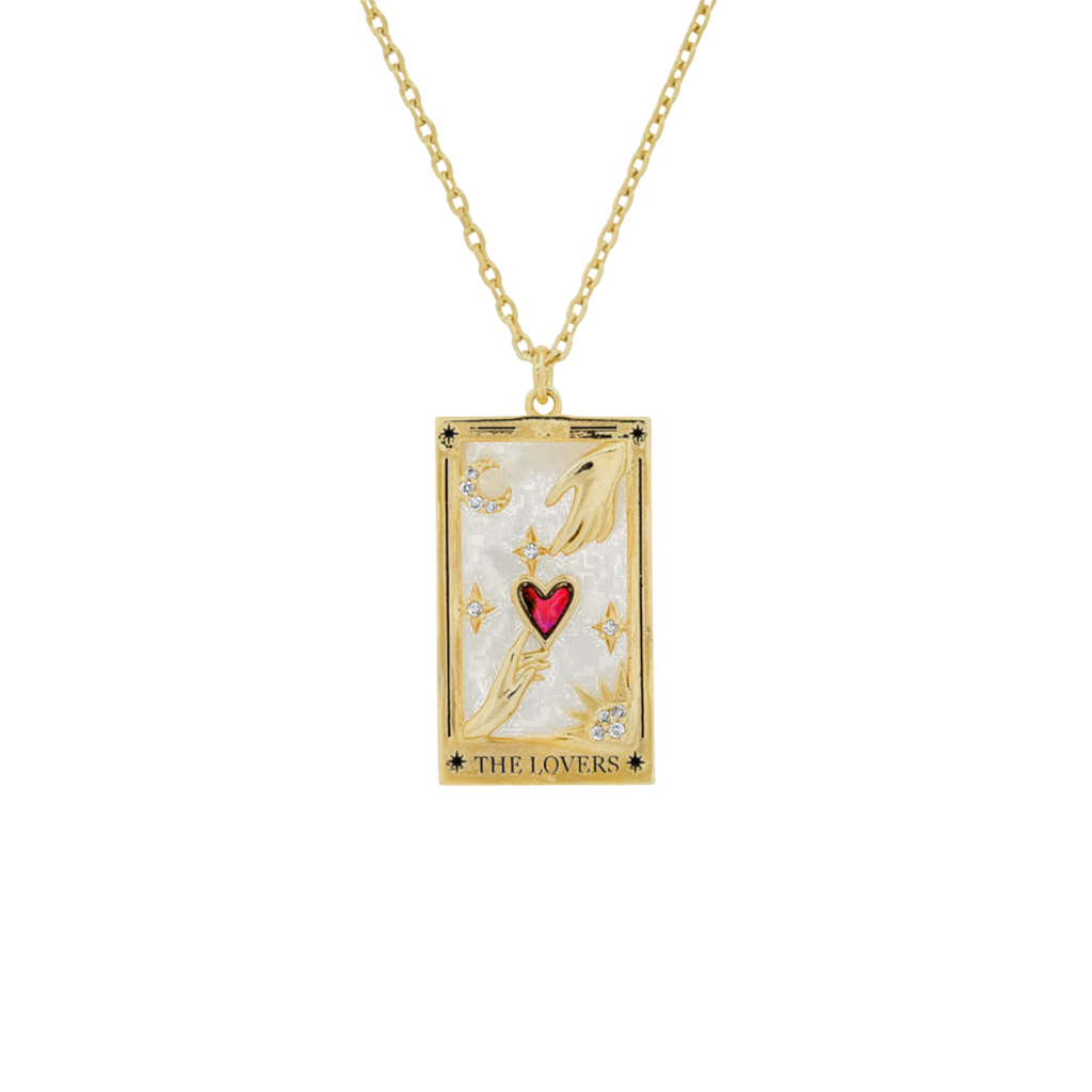 The Lovers Tarot Card Necklace