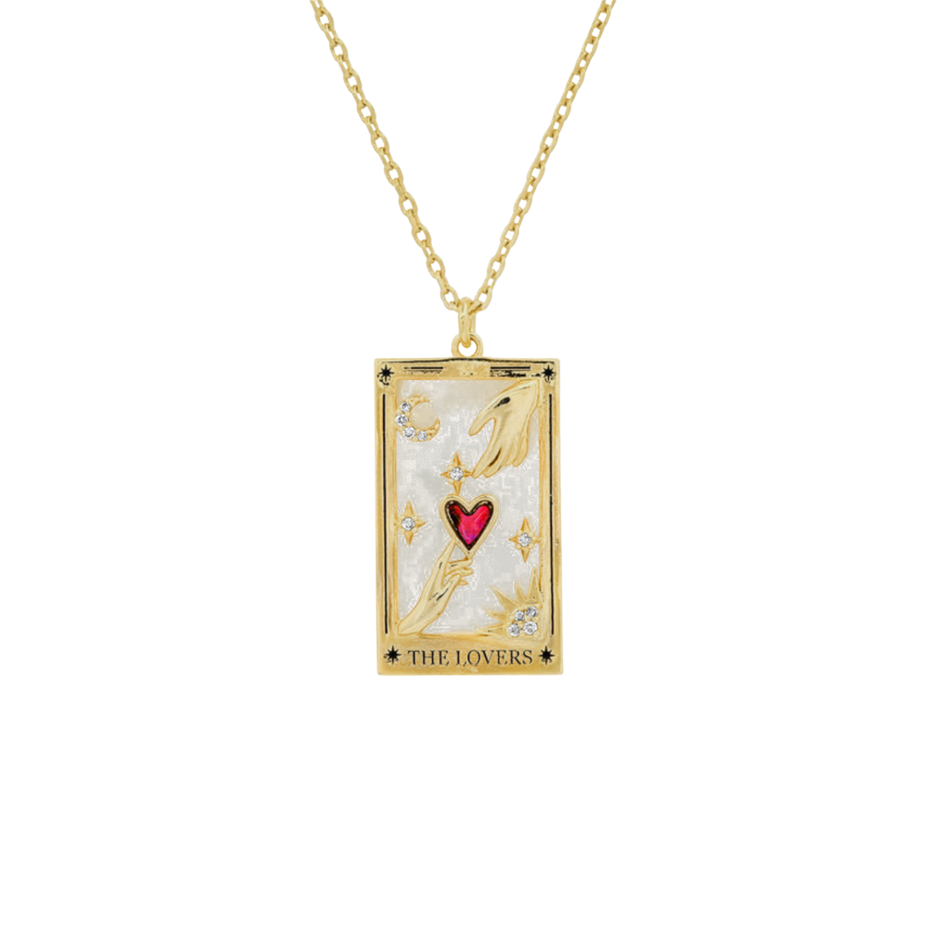 The Lovers Tarot Card Necklace