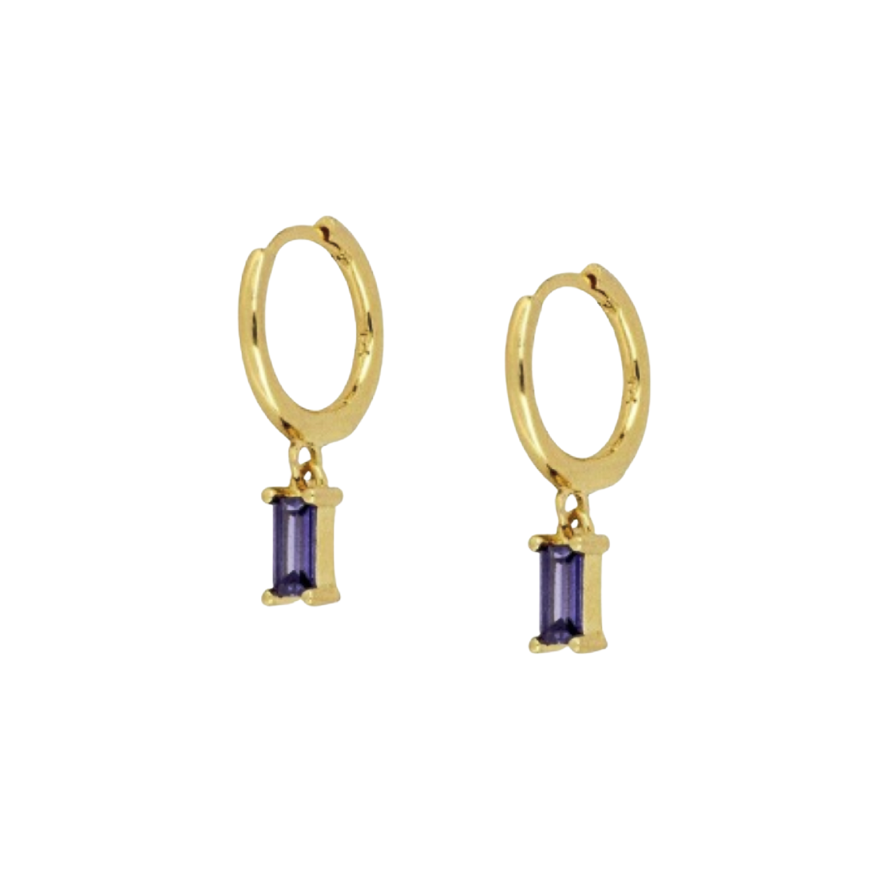 Gemma Green Huggie Earrings