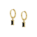 Gemma Black Huggie Earrings