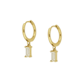 Gemma Clear Huggie Earrings
