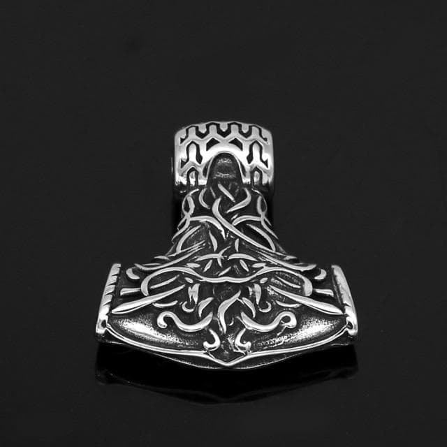 Vikings Mjolnir Stainless Steel Chain Necklace | Pendants & Necklaces | Wiccan Center