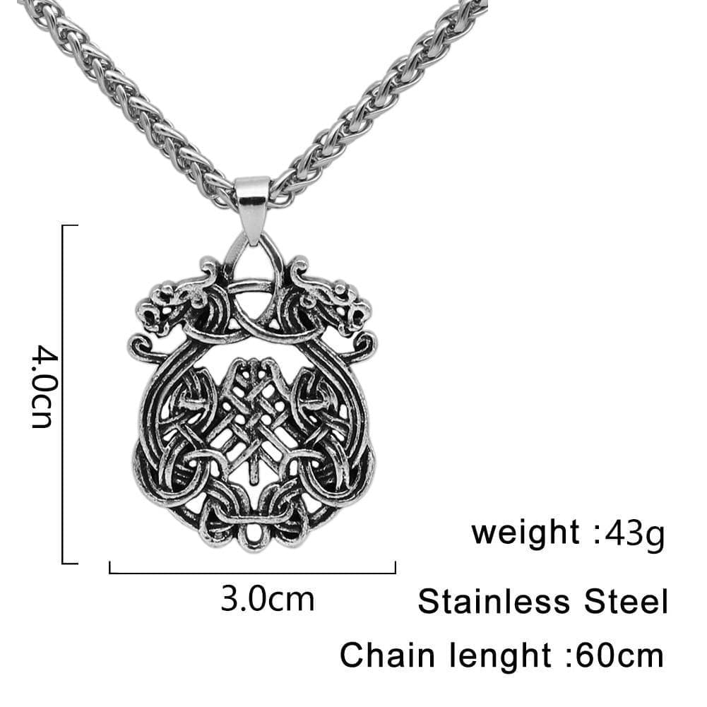 Vikings Dragon Fafnir Stainless Steel Necklace | Necklaces | Wiccan Center