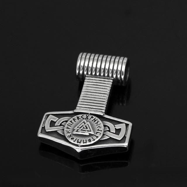 Vikings Hammer Valknut Stainless Steel Necklace | Necklaces | Wiccan Center