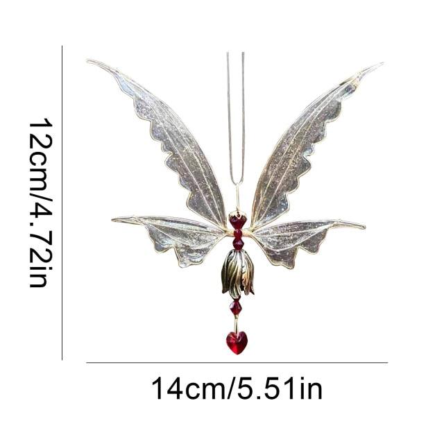New Crystal Guardian Angel Wing Sun Catcher Angel Crystal Prism Pendant Sun Catcher Windows Outdoor Garden Hanging Decor Gifts Rainbow Collection With Crystal Wind Chimes For Home Garden Hanging Decoration | STWC97T58SEDRT | Wiccan Center