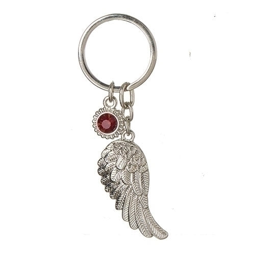 Birthstone Angel Wing Keyring - | Gift Shoppe >> Jewelry >> Key Chains | Wiccan Center
