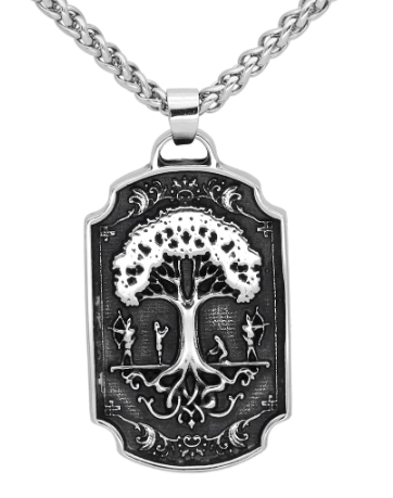 Vikings Valkyrie and Yggdrasil Pendant Necklace | Pendant Necklaces | Wiccan Center