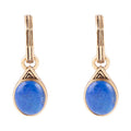Nova Half-Hoop Blue Lapis and Golden Earrings | Earrings | Wiccan Center