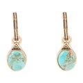 Nova Half-Hoop Blue Turquoise and Golden Earrings | Earrings | Wiccan Center