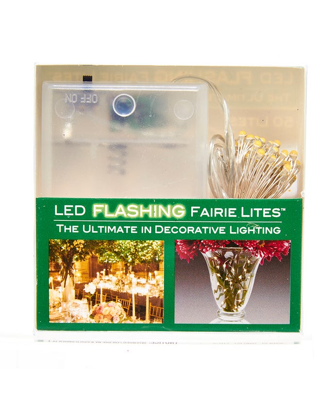 Battery-Operated 50-Light LED Fairy Flashing Light Set - Cool White | Home & Living >> Lighting >> Novelty | Wiccan Center