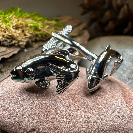 Good Catch Fish Cufflinks for Men | Cuff Links | Wiccan Center