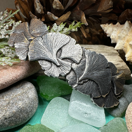 Gingko Leaf Hair Clip for Women - Handmade in the U.S.A. | Hair Clip | Wiccan Center