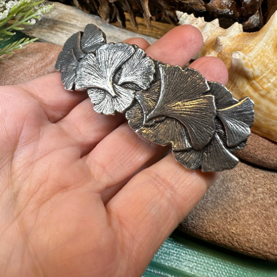 Gingko Leaf Hair Clip for Women - Handmade in the U.S.A. | Hair Clip | Wiccan Center