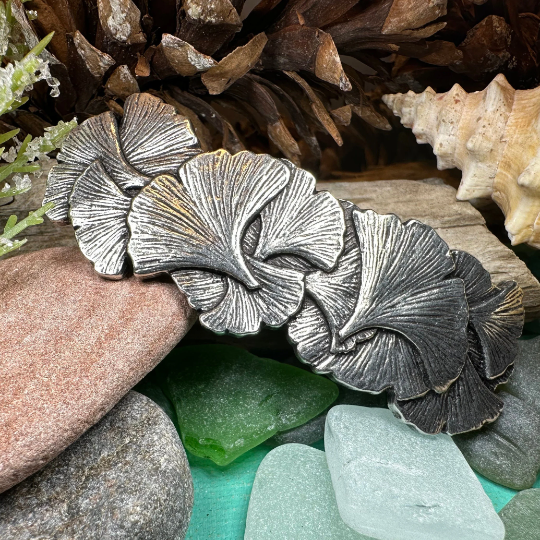 Gingko Leaf Hair Clip for Women - Handmade in the U.S.A. | Hair Clip | Wiccan Center