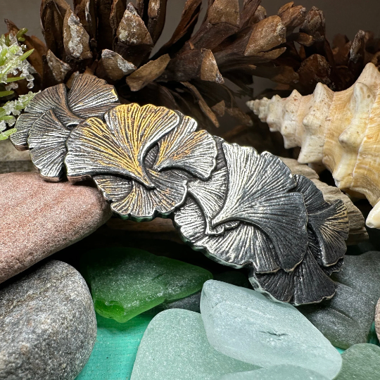 Gingko Leaf Hair Clip for Women - Handmade in the U.S.A. | Hair Clip | Wiccan Center