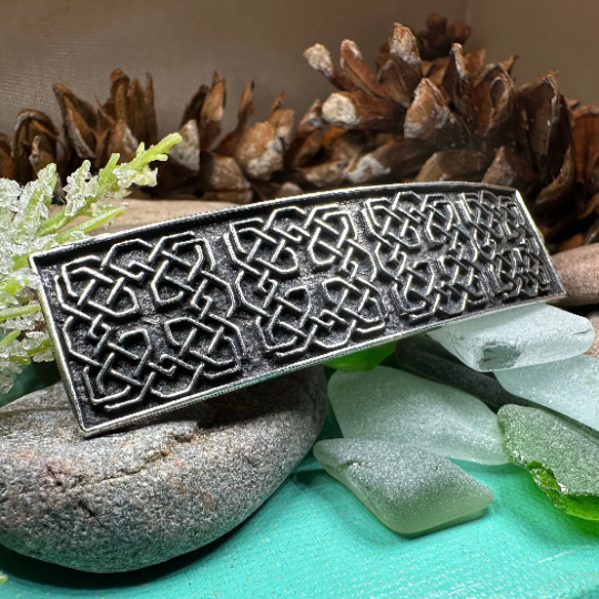Pewter Celtic Harmony Knot Hair Clip for Women | Hair Clip | Wiccan Center