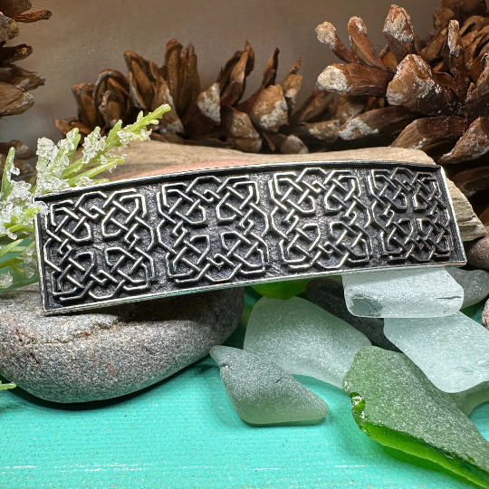 Pewter Celtic Harmony Knot Hair Clip for Women | Hair Clip | Wiccan Center
