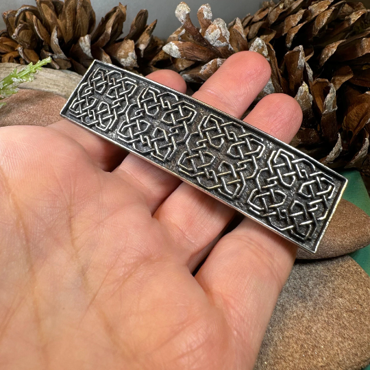 Pewter Celtic Harmony Knot Hair Clip for Women | Hair Clip | Wiccan Center
