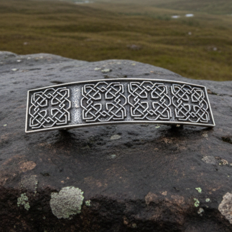 Pewter Celtic Harmony Knot Hair Clip for Women | Hair Clip | Wiccan Center