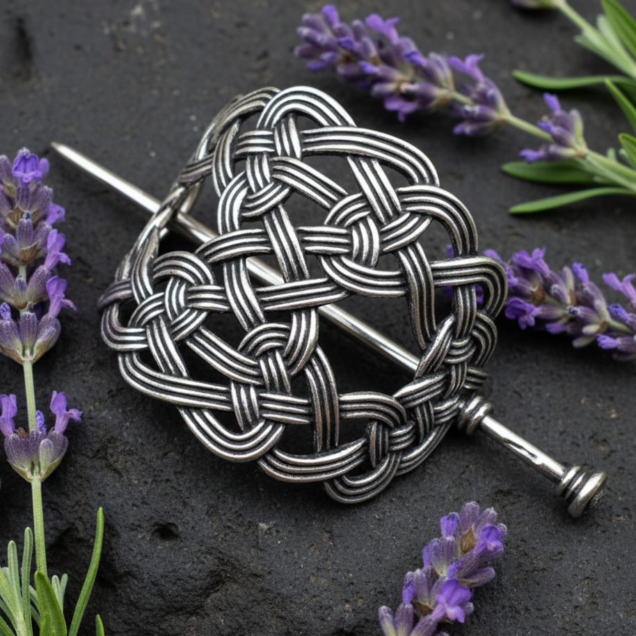 Pewter Celtic Knot Hair Slide for Women | Hair Slide | Wiccan Center
