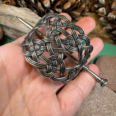 Pewter Celtic Knot Hair Slide for Women | Hair Slide | Wiccan Center