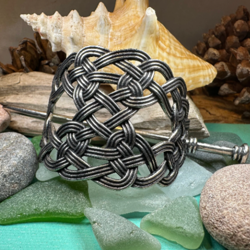 Pewter Celtic Knot Hair Slide for Women | Hair Slide | Wiccan Center