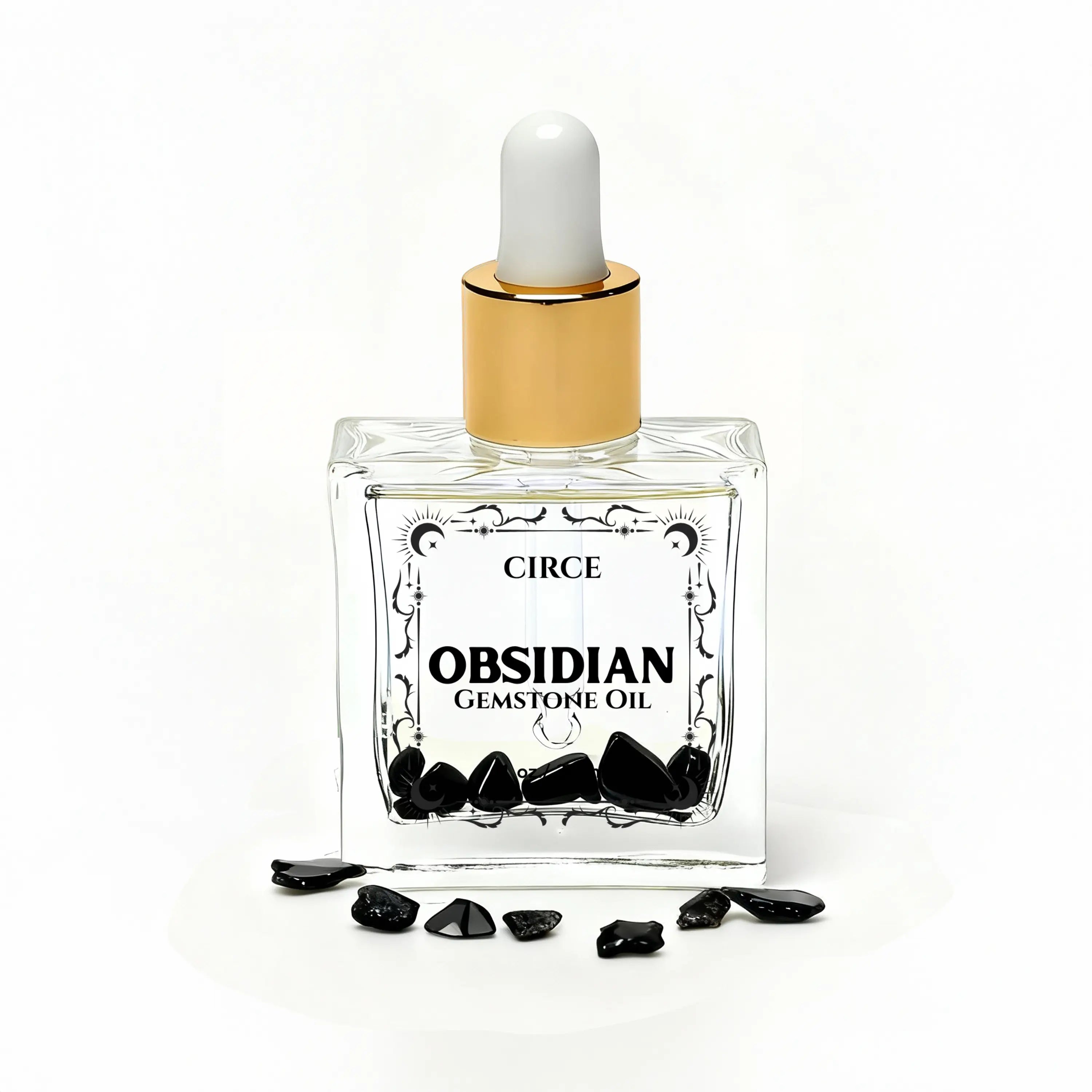 Crystal Body Oil Trio – Rose Quartz, Citrine & Obsidian Discovery Set | | Wiccan Center