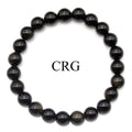 Obsidian Golden Sheen Round Bead Stretch Bracelet (8 mm)