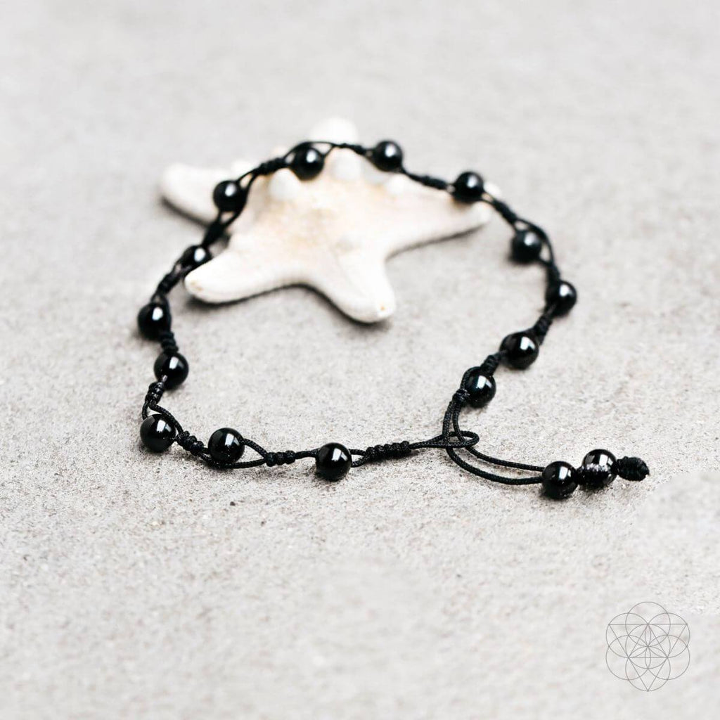 Obsidian Grounding Anklet | Anklet | Wiccan Center