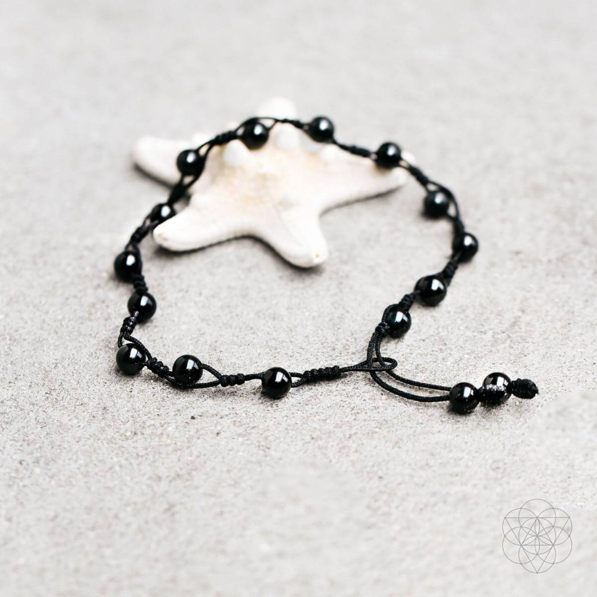 Obsidian Grounding Anklet | Anklet | Wiccan Center