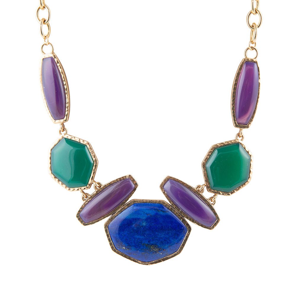 Odyssey Lapis Multi Stone Statement Necklace | Necklaces | Wiccan Center