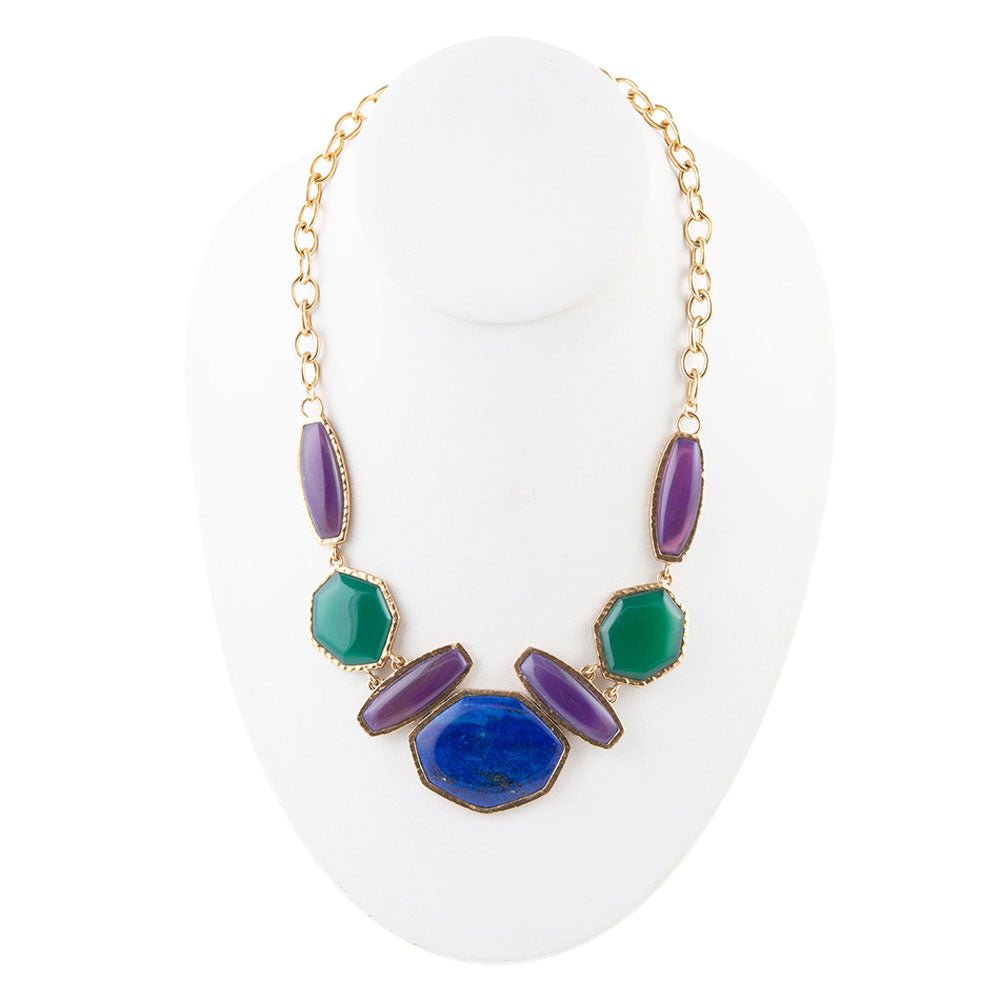 Odyssey Lapis Multi Stone Statement Necklace | Necklaces | Wiccan Center