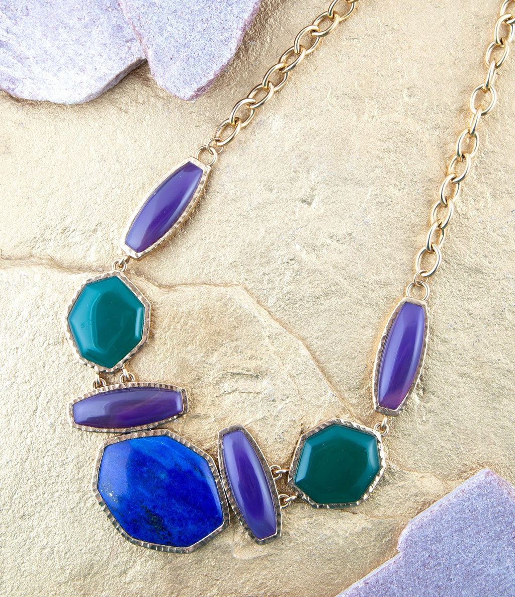 Odyssey Lapis Multi Stone Statement Necklace | Necklaces | Wiccan Center