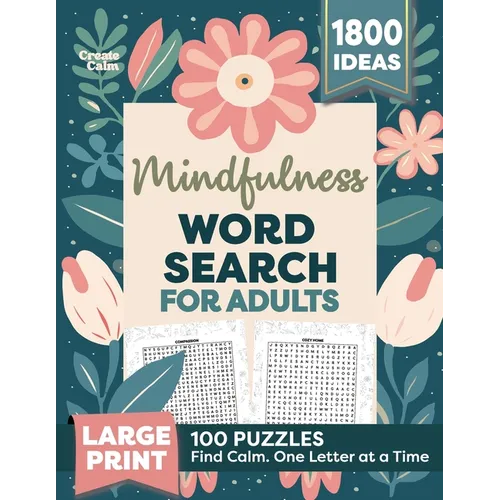 Mindfulness Word Search for Adults: Relaxing Puzzle Book for Stress & Anxiety Relief Create Calm & Positivity in Your Life - Paperback | Books | Wiccan Center