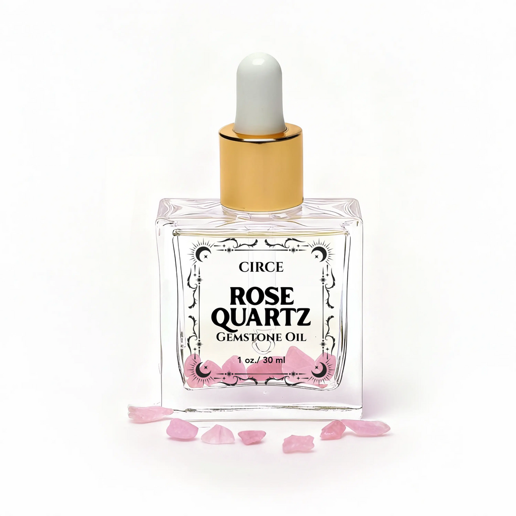 Crystal Body Oil Trio – Rose Quartz, Citrine & Obsidian Discovery Set | | Wiccan Center