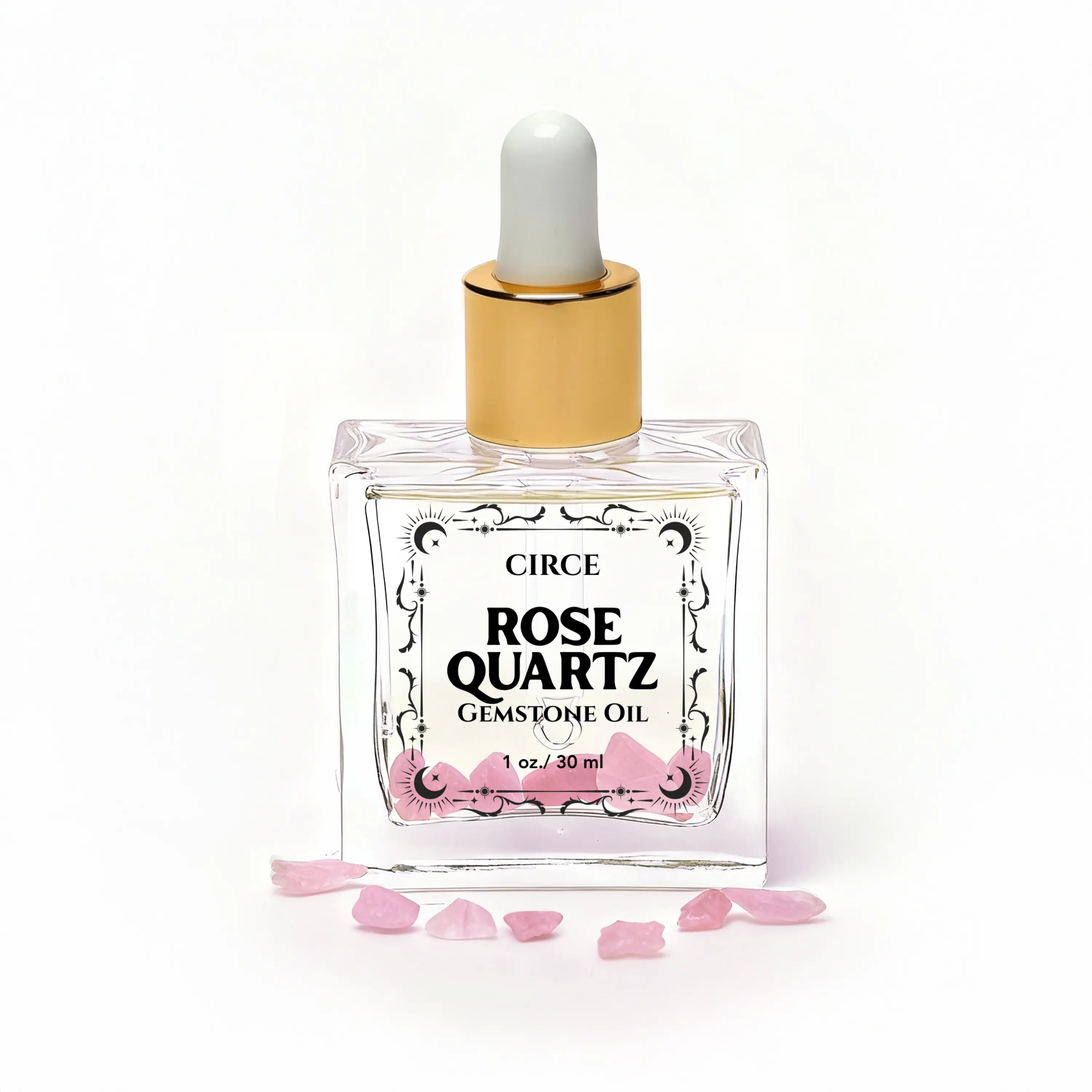 Crystal Body Oil Trio – Rose Quartz, Citrine & Obsidian Discovery Set | | Wiccan Center