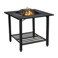 31 Inch Outdoor Fire Pit Dining Table with Cooking BBQ Grate | Home & Garden | Wiccan Center