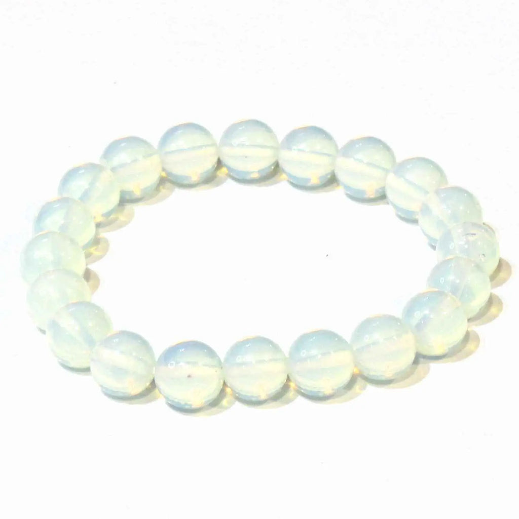 Opalite Round Bead Bracelet - Persistent Strength | Bracelets | Wiccan Center