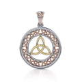 Celtic Trinity Knot Three Tone Pendant OPD711