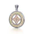 Celtic Knotwork Pendant Sterling Silver Quaternary Four Point Knot Gift Peter Stone OPD728