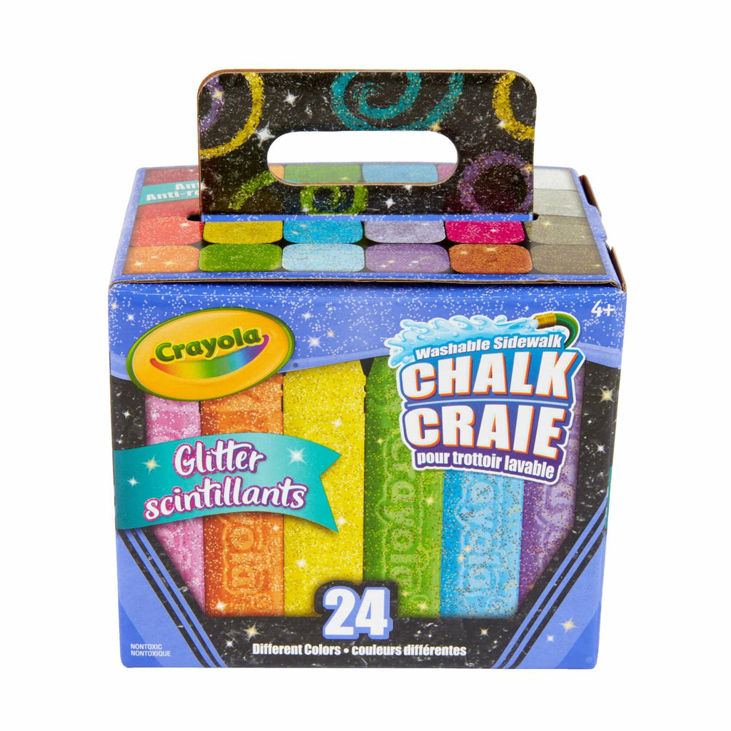 Crayola Glitter Chalk 24 Count Assorted Colors Washable Sidewalk Art | Other Kids' Drawing & Painting | Wiccan Center