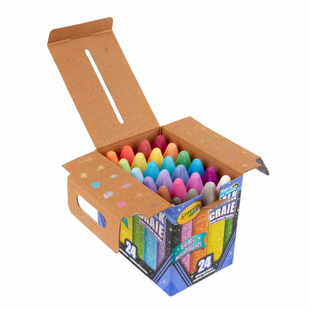 Crayola Glitter Chalk 24 Count Assorted Colors Washable Sidewalk Art | Other Kids' Drawing & Painting | Wiccan Center