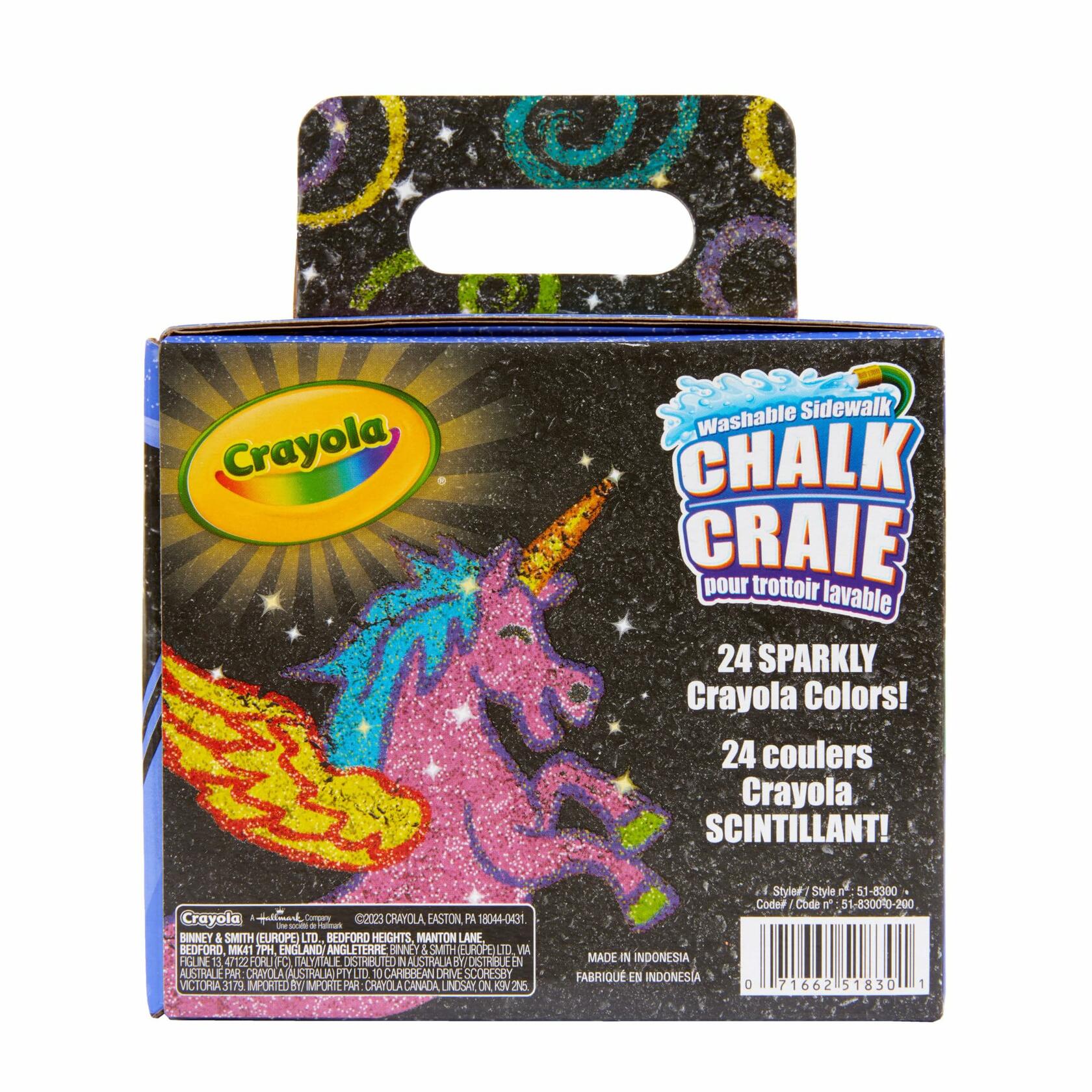Crayola Glitter Chalk 24 Count Assorted Colors Washable Sidewalk Art | Other Kids' Drawing & Painting | Wiccan Center