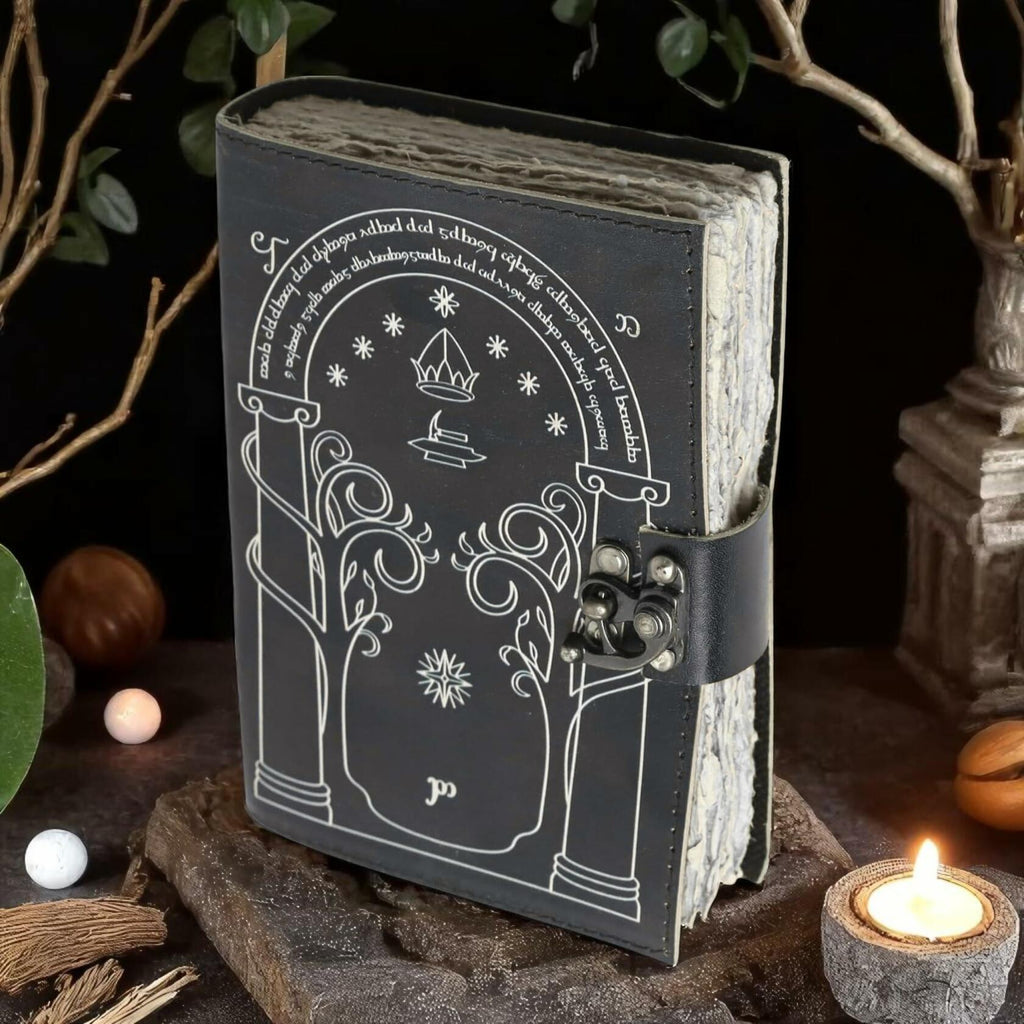 EHH Celtic Cross Leather Journal Hardcover Spell Book Vintage Diary Black | Blank Diaries & Journals | Wiccan Center