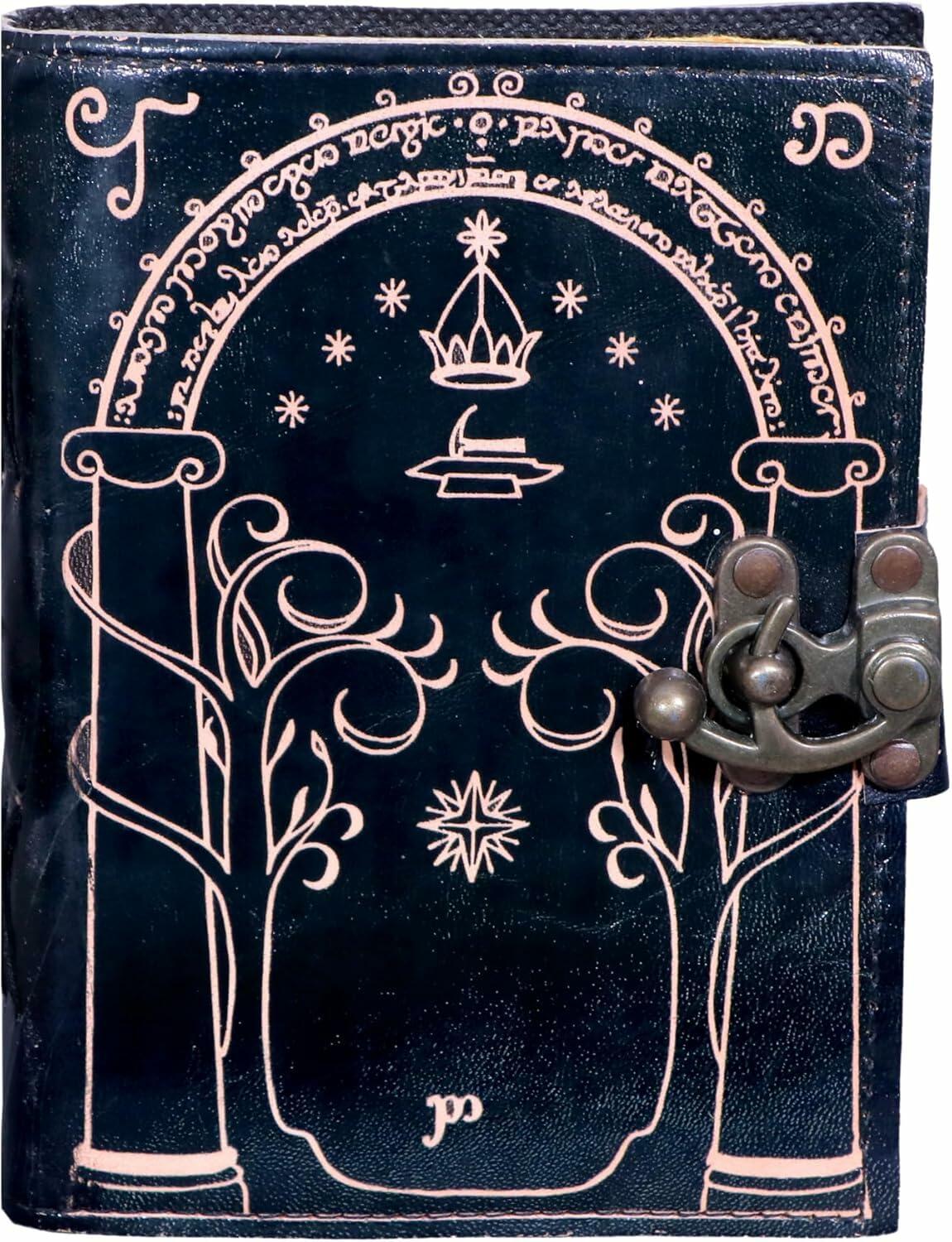 EHH Celtic Cross Leather Journal Hardcover Spell Book Vintage Diary Black | Blank Diaries & Journals | Wiccan Center